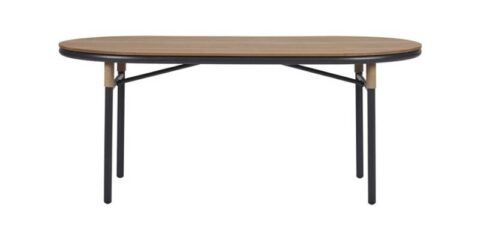 Rudas ovalus lauko stalas "Romeo" 180 × 92 cm. (51779)