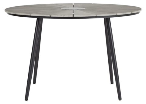 Pilkas apvalus lauko stalas Ø120cm (624739)