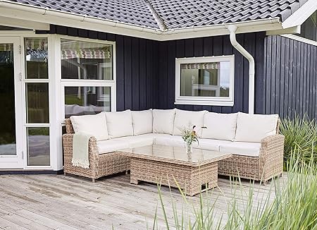 Šviesus smėlio spalvos lauko kampas "Vila Gotland" (100214)
