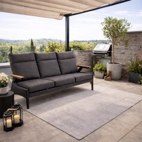 Trivietė lauko sofa su reguliuojamais/atlenkiamais atlošais "Florence Forte"