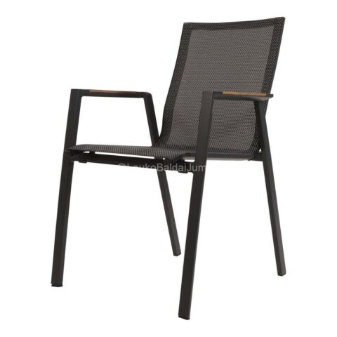 Lauko kėdė "Tarragona Teak Negro" matinės antracito spalvos
