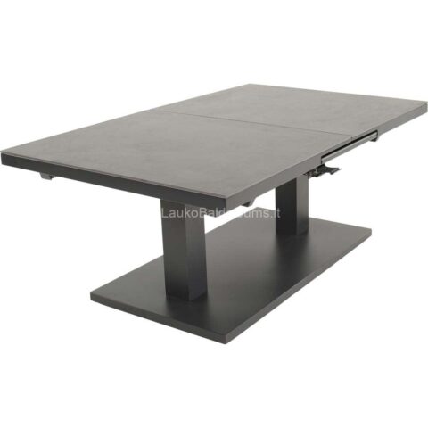 Prailginamas, reguliuojamas stalas Geneva 140/180x85x54/75,5cm matinės antracito spalvos