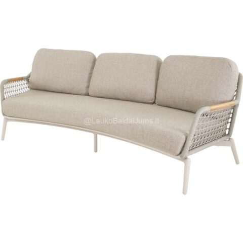 Trivietė lauko sofa "Marseille" 230x103x77 cm matinės smėlio spalvos